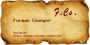 Furman Csongor névjegykártya