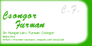 csongor furman business card